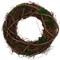 13" Green and Brown Moss Twig Wreath Artificial Rustic Spring Decoration